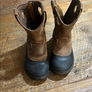 Brown and Black Kids Boots